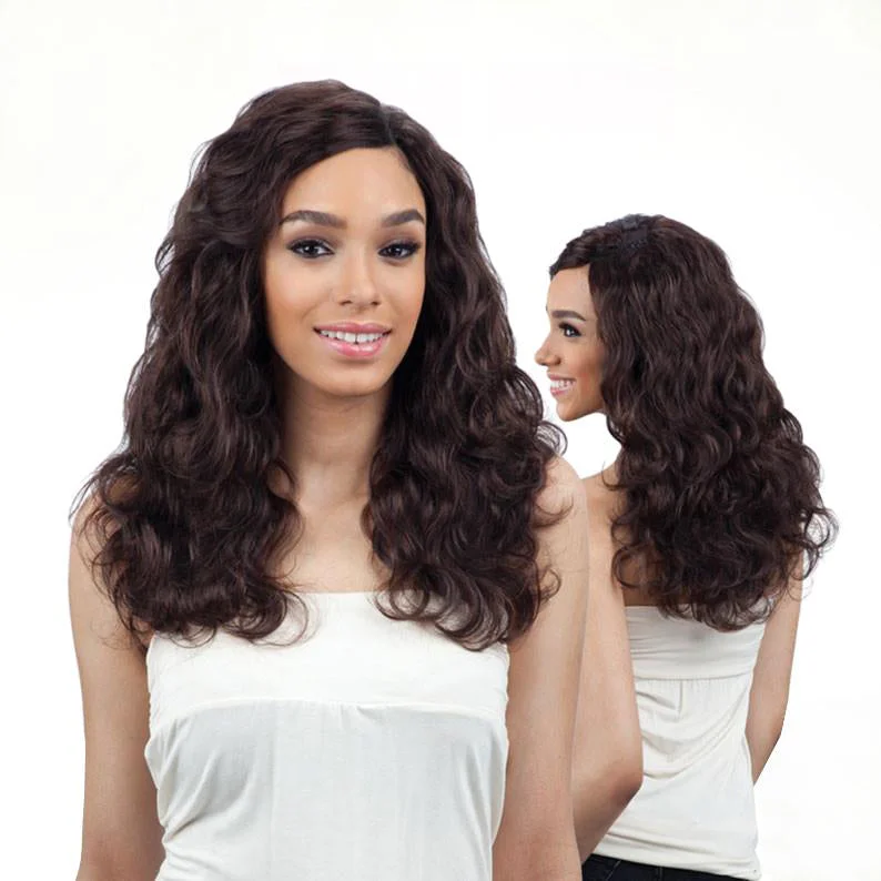 Lace wig with a side - part for a more flattering lookSHAKE N GO SAGA NAKED Brazilian Remy Natural Body Wave 7pcs