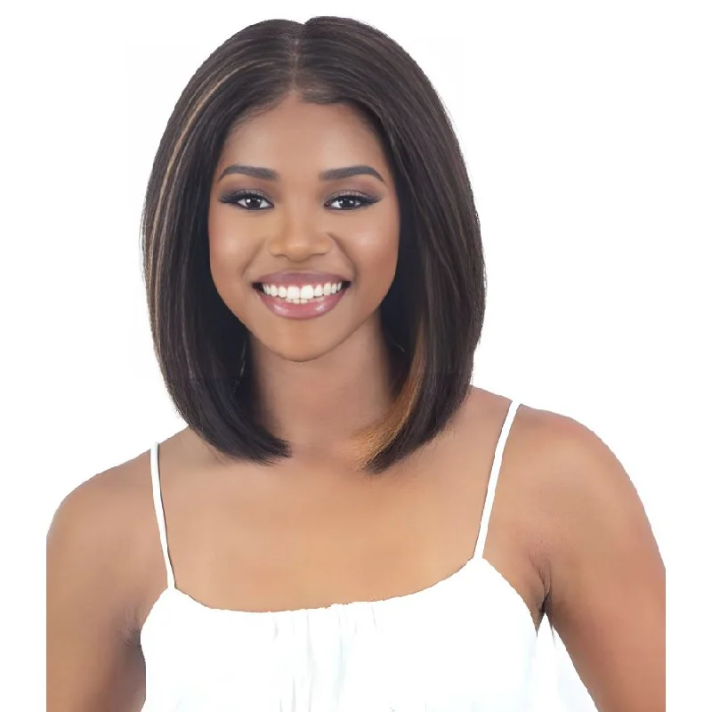 Lace wig with a 13x4 lace frontal for a wide - parting areaShake-N-Go Snatched Synthetic HD Glueless Lace Front Wig - Silk Pressed Bob