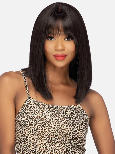 Synthetic lace wig with a heat - resistant formulaVivica A Fox Blended Human Hair Pure Comfort Cap Lace Wig - CHESTER