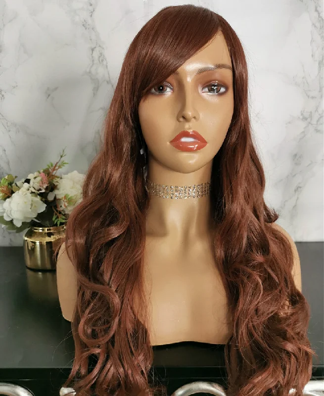 Long - length wig with a side - part for a more flattering look185E