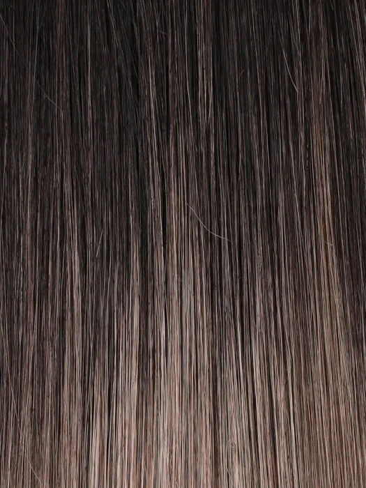 *S2-103/18RO | Midnight | Black/Brown Blend roots to midlength & Platinum Blonde & Dk Natural Ash Blonde blend midlength to ends