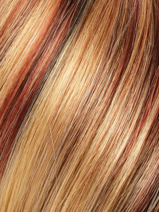 33R27F | Frosted Flame | Med Natural Red w/ 20% Med Red-Gold Blonde Highlights