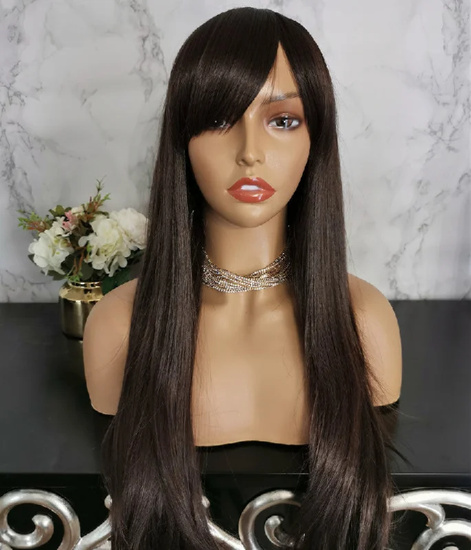 Long - length wig with a straight texture for a sleek and glamorous look6997U