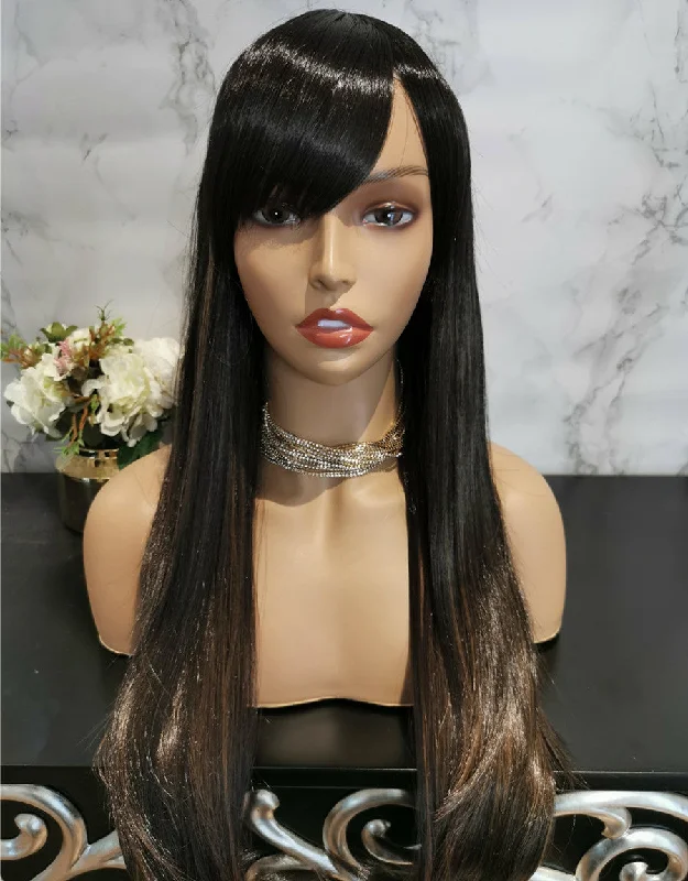 Long - length wig with a natural - looking root for a more realistic look6997V