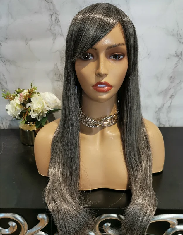 Synthetic long - length wig with a natural - looking texture6997W