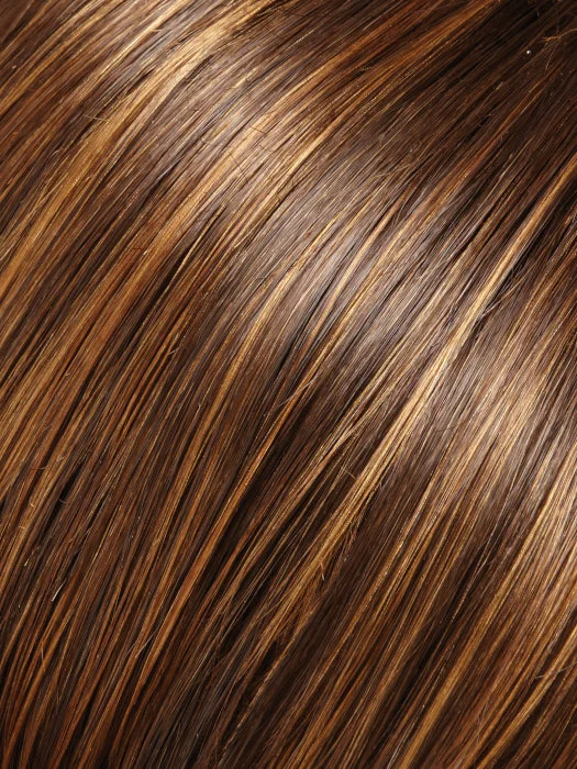 6F27 | Caramel Ribbon | Brown w/ Natural Red-Gold Blonde Highlights & Tips