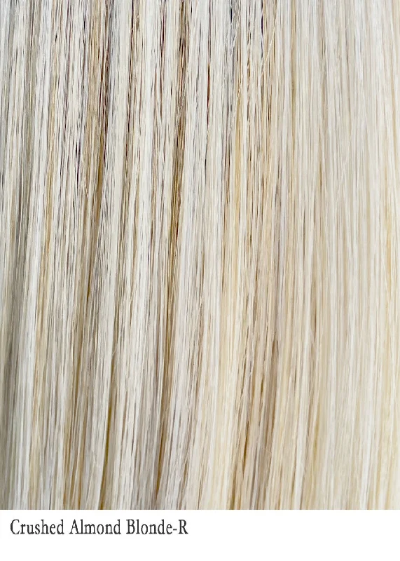 CRUSHED ALMOND BLONDE-R | 14/17/101+18 | Creamy cooler Blend of Lt to Med. Sandy Blonde w/ Chunky Highlights of Lt. Ash Blonde & Platinum with a med. blended Root