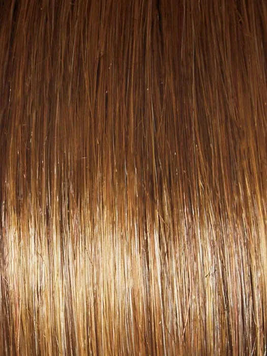 GF8-29SS HAZELNUT | Medium Brown With Ginger Red Highlights & Dark Brown Roots