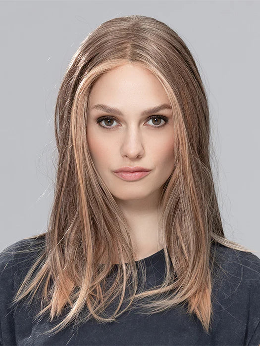 Long - length wig with a pre - bleached knot for a natural - looking scalpSleek | Heat Friendly Synthetic Lace Front (Mono Part) Wig by Ellen Wille | PRE-ORDER FOR AUGUST 31 SHIP