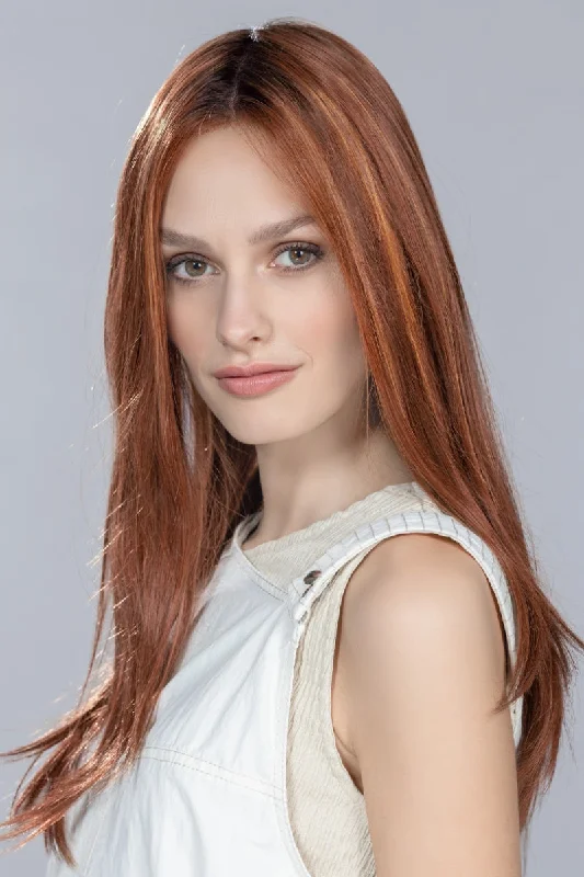 Long - length wig with a side - swept bang for a sophisticated lookEllen Wille Toppers - Finesse