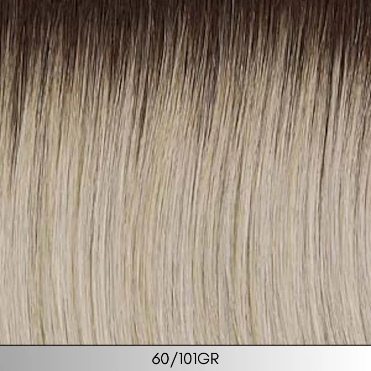 60/101GR - Silver tones with light platinum highlights and brown roots