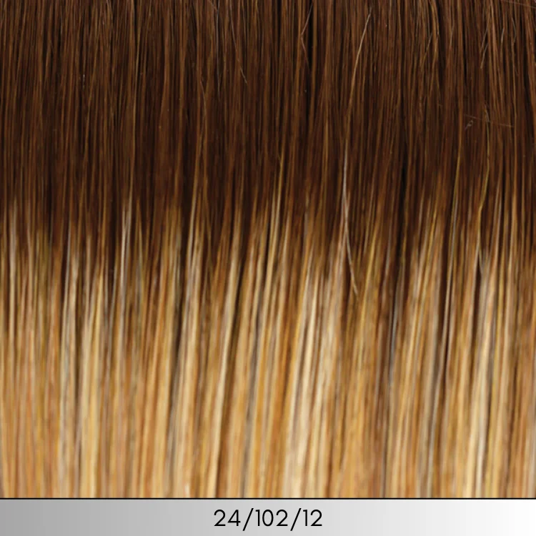 24/102/R12 - Golden Blonde Highlighted Platinum with Rooted Light Golden Brown