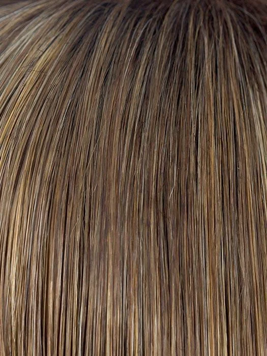 MOCHACCINO R | Rooted Medium Brown with Light Brown Base and Strawberry Blonde Highlights