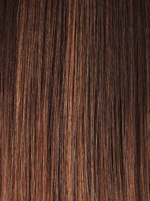 AUTUMN S6-30A27RO | Rich chestnut brown roots brighten to coppery and crisp auburn hues in this cascading colour