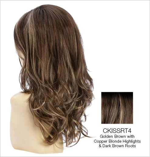 CKISSRT4 | Golden Brown with Copper Blonde Highlights and Dark Brown Roots