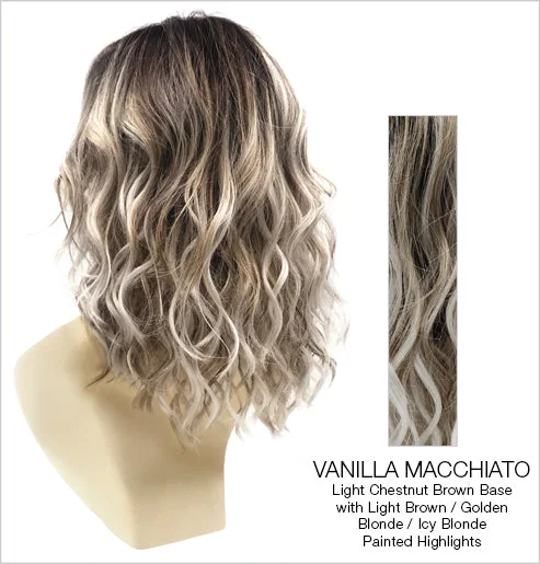 VANILLA-MACCHIATO | Light Chestnut Brown Base with Light Brown, Golden Blonde, and Icy Blonde Highlights