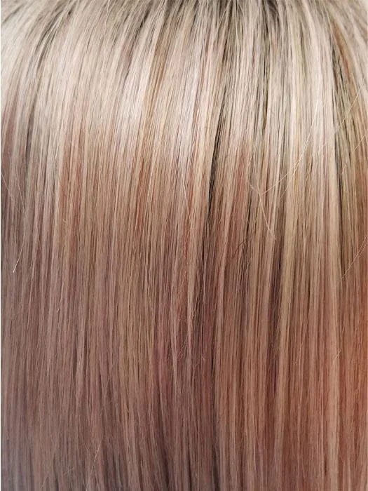 WATERMELON-R | Rich Pastel Pink Base with Subtle Soft Reddish Tone and Soft Dark Brown Roots