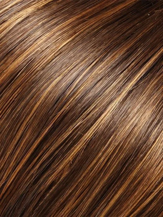 6F27 CARAMEL RIBBON | Natural Gold Brown with Medium Red-Gold Blonde Highlights and Tips