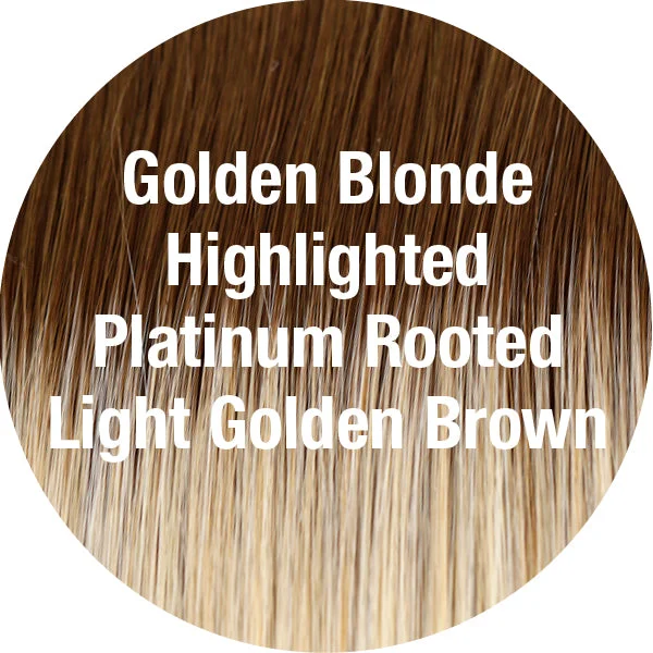 24/102/12 | GOLD BLONDE W/ PLATINUM HIGHLIGHTS ROOTED GOLDEN BROWN