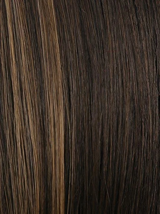 FUDGE-RIPPLE | Medium Dark Brown with Honey Blonde highlights