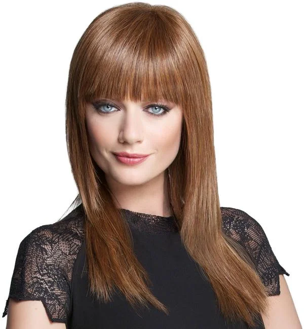 Long - length wig with a side - part for a more flattering lookSleek & Straight | Heat Friendly Synthetic (Mono Crown) Wig by TressAllure