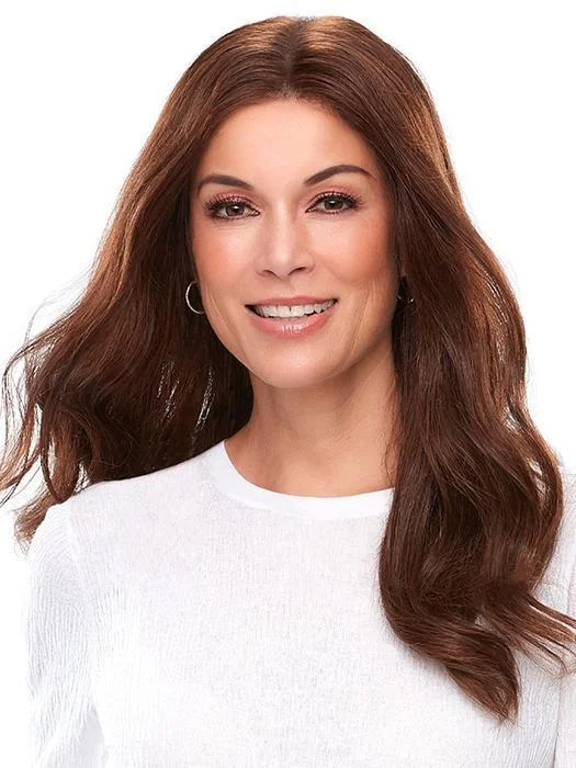 Long - length wig with a silk - base cap for a comfortable and smooth feelTop Smart HH 18" | Lace Front Remy Human Hair Topper (Mono Top)