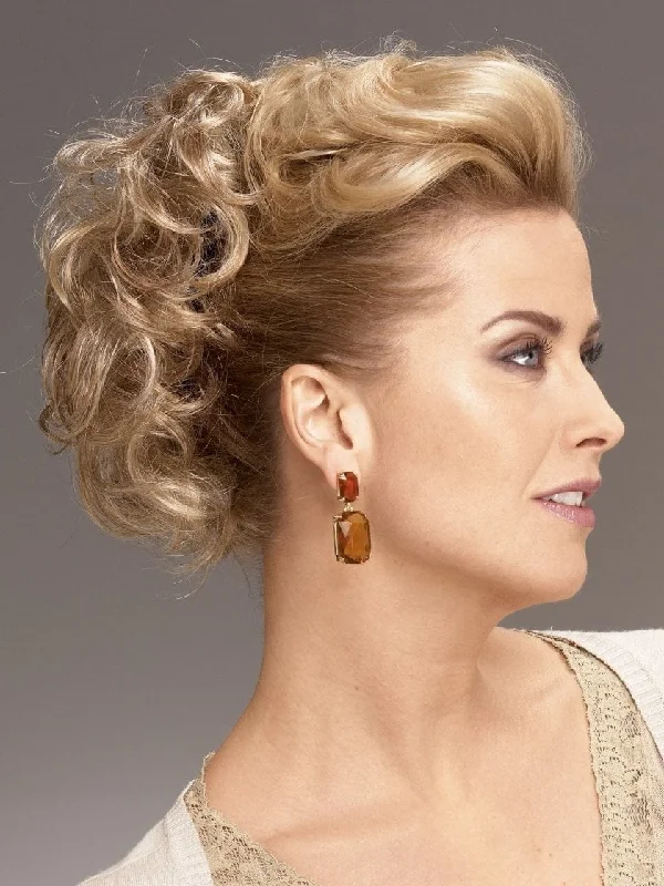 Long - length wig with a 220 - density for an extra - full appearanceUpDo Curls by Raquel Welch | Ponytail | CLOSEOUT